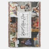 最高の母エバカスタムー8写真コラージュ スローブランケット (正面縦)