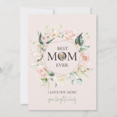 最高の母エバカラフルフローラリース シーズンカード (正面)