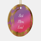 最高の母エバガーリーシック金ゴールド セラミックオーナメント (右)