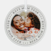 最高の母エバクラシックーシンプル ガラスオーナメント (裏面)