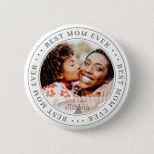 最高の母エバクラシックーシンプル 缶バッジ (正面)
