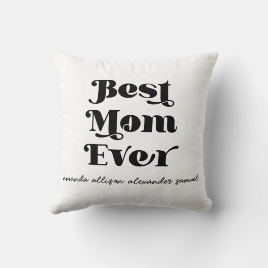 最高の母エバパーソナライズされた装飾用クッション クッション (裏面)