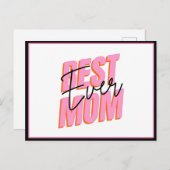 最高の母エバモダンタイポグラフィ母の日シック ポストカード (正面/裏面)