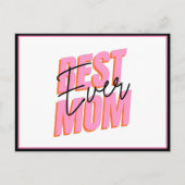 最高の母エバモダンタイポグラフィ母の日シック ポストカード (正面)