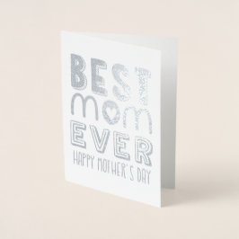 最高の母エバモダンタイポグラフィ |母の日 箔カード