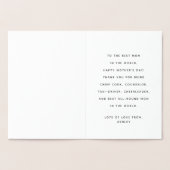 最高の母エバモダンタイポグラフィ |母の日 箔カード (内部)