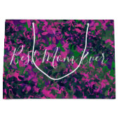 最高の母エバユニークーガーデン色彩の鮮やかフローラ ラージペーパーバッグ (正面)