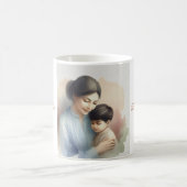 最高の母エバーウォーターイラストレーション コーヒーマグカップ (中央)