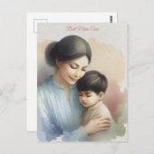 最高の母エバーウォーターイラストレーション ポストカード (正面/裏面)