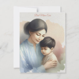 最高の母エバーウォーターイラストレーション ポストカード