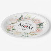 最高の母エバーカラフルフローラリースナプキンス ペーパープレート (アングル)