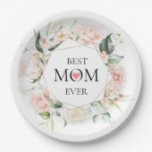 最高の母エバーカラフルフローラリースナプキンス ペーパープレート (正面)