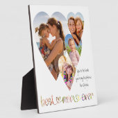 最高の母エバータイポグラフィアートハート形写真 フォトプラーク (側面)