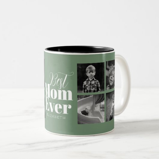 最高の母エバータイポグラフィカスタマイズ ツートーンマグカップ (正面右)