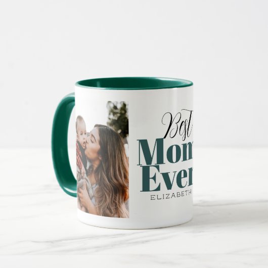 最高の母エバータイポグラフィカスタマイズ マグカップ (正面左)