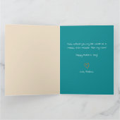 最高の母エバータイポグラフィフローラ母の日 カード (内部)