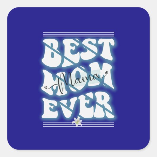 最高の母エバーデザイン スクエアシール (正面)