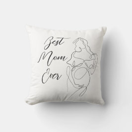 最高の母エバートレンディー1行妊娠クラシック クッション