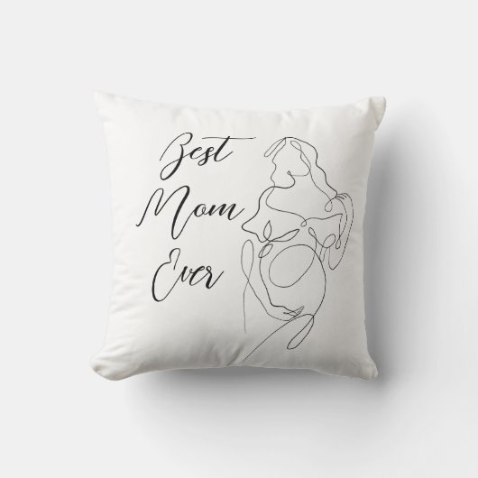 最高の母エバートレンディー1行妊娠クラシック クッション (正面)