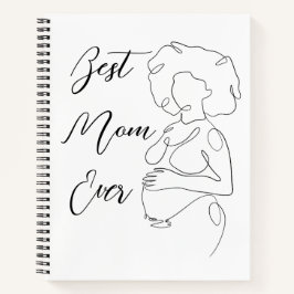 最高の母エバートレンディー1行妊娠クラシック ノートブック
