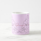 最高の母エバートレンディー1行妊娠ハート コーヒーマグカップ (中央)