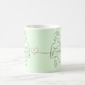 最高の母エバートレンディー1行妊娠ハート コーヒーマグカップ (中央)