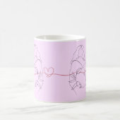 最高の母エバートレンディー1行妊娠ハート コーヒーマグカップ (中央)