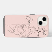 最高の母エバートレンディー1行妊娠 iPhoneケース (裏面横)