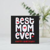 最高の母エバーハートハッピーバースデー黒赤白 カード (スタンド正面)