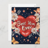 最高の母エバーハート母の日の休日はがき シーズンポストカード (正面/裏面)