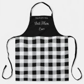最高の母エバーバッファロープレイド白黒エプロン エプロン (正面)