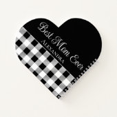 最高の母エバーバッファロープレイド白黒エプロン ノートブック (裏面)