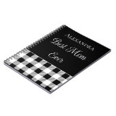 最高の母エバーバッファロープレイド白黒エプロン ノートブック (左側)