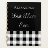 最高の母エバーバッファロープレイド白黒エプロン プランナー手帳 (正面)