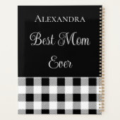 最高の母エバーバッファロープレイド白黒エプロン プランナー手帳 (裏面)