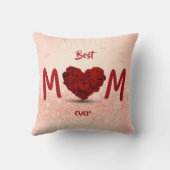 最高の母エバーバラハートブーケ – 枕 (裏面)