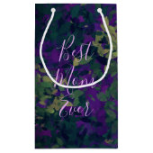 最高の母エバーパープルガーデン花模様ハンドハ色彩の鮮やかンド スモールペーパーバッグ (裏面)