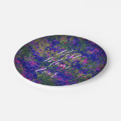 最高の母エバーパープルブルーガーデンフローラ色彩の鮮やか ペーパープレート (アングル)