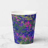 最高の母エバーパープルブルーガーデンフローラ色彩の鮮やか 紙コップ (左)