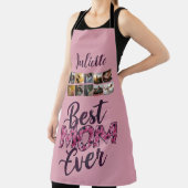 最高の母エバーピンクフローラタイポグラフィ エプロン (インサイチュ)
