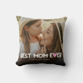 最高の母エバーファミリーフォト装飾用クッション クッション (正面)