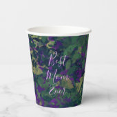 最高の母エバーフローラガーデンハンド色彩の鮮やか 紙コップ (裏面)