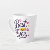 最高の母エバーフローララテマエレガントグ – 12 oz カフェラテマグ (左アングル)