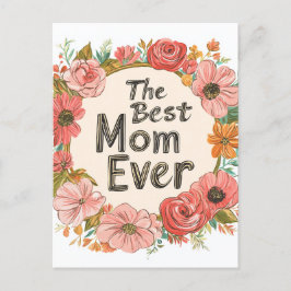 最高の母エバーフローラ母の日の休日はがき シーズンポストカード