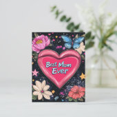 最高の母エバーフローラ母の日の休日はがき シーズンポストカード (スタンド正面)