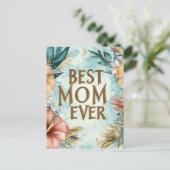 最高の母エバーフローラ母の日の休日はがき シーズンポストカード (スタンド正面)