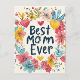 最高の母エバーフローラ母の日の休日はがき シーズンポストカード
