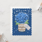 最高の母エバーブルーアジサイフローラ母の日 カード (正面/裏面インサイチュ)