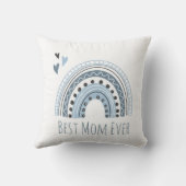 最高の母エバーブルーボーホレインボー クッション (裏面)