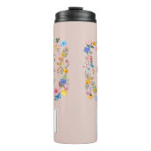 最高の母エバーボホワイルドフラワーズ誕生日モノグラム タンブラー (正面)